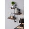 Armen Living 30" Orton Industrial Pine Wood Floating Wall Shelf in Gray and Walnut Finish LCORSH30 - alternate 3